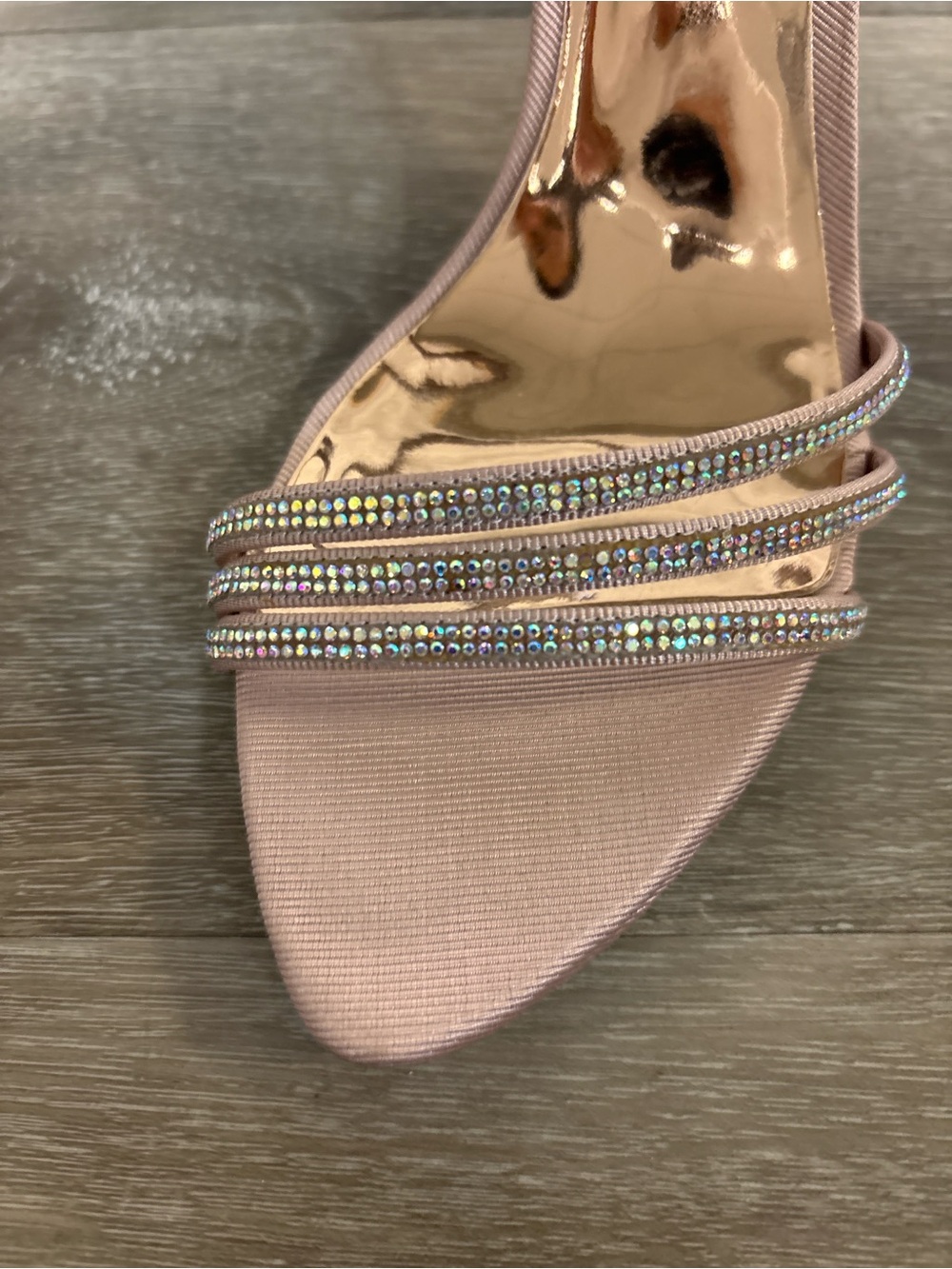 Badgley Mischka | Dessa Embellished Sandal Kitten Heel Bridal Blush Pink Size 8 - Picture 11 of 11